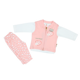 Infant Girls 3-Piece Bear Print Winter Top & legging Set