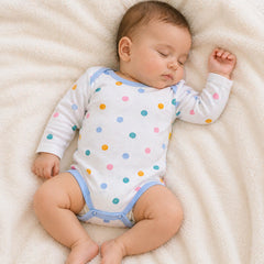 Pack of 3 Baby Bodysuits – Polka Dots Theme (Unisex)