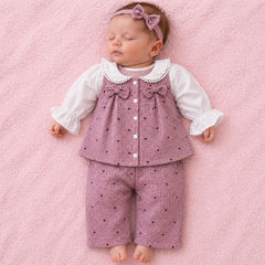 Infant Girls 3-Piece Winter Bodysuit, Tunic & Legging Set