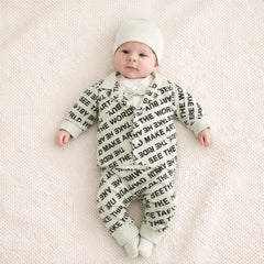 Little Gentleman Newborn 4-Piece Printed Bow Suit