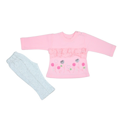 Infant Girls 2-Piece Winter Embroidered Top & Legging Set