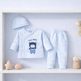 New Born Unisex 3-Piece Suit - Cute Bear Print