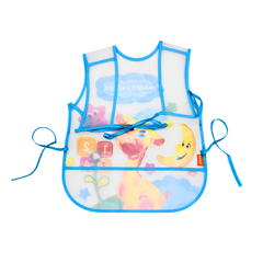 Waterproof Baby Apron Giraffe -Blue