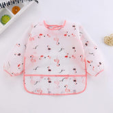 Shirt-Style Baby Apron- Pink