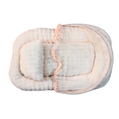 Baby Bed with Mosquito Net & Round Pillow