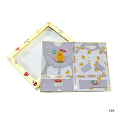6-Piece Newborn Baby Gift Set – Grey & White Duck Design