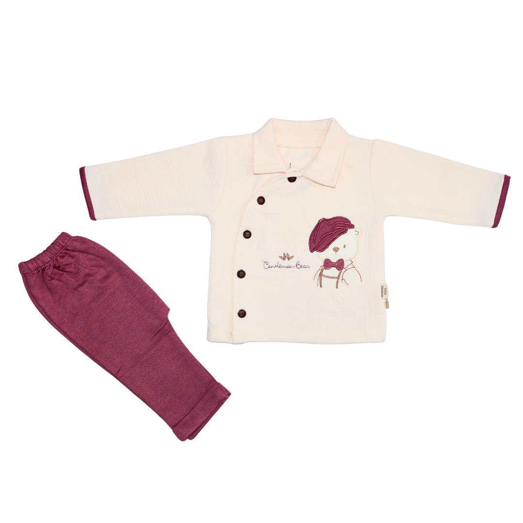 Newborn Boys 2-Piece Gentleman Bear Suit