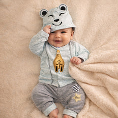 New Born Unisex 3-Piece Cotton Suit