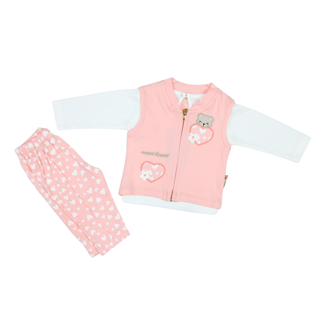 Infant Girls 3-Piece Bear Print Winter Top & legging Set
