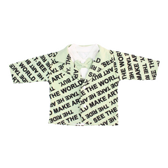 Little Gentleman Newborn 4-Piece Printed Bow Suit