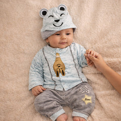 New Born Unisex 3-Piece Cotton Suit