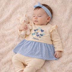 Infant Girls Floral Ruffle Top & Legging Cotton Set