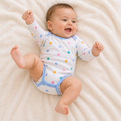Pack of 3 Baby Bodysuits – Polka Dots Theme (Unisex)