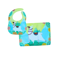 Baby Bib & Changing Sheet Set- Green