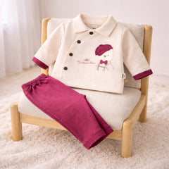 Newborn Boys 2-Piece Gentleman Bear Suit