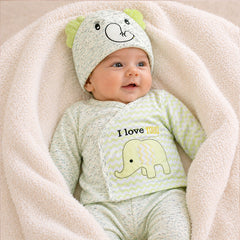 New Born Unisex 4 - Piece Cotton Suit