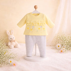 Infant Girls 2-Piece Winter Embroidered Top & Legging Set