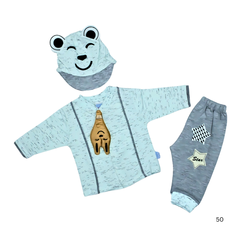 New Born Unisex 3-Piece Cotton Suit