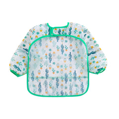 Shirt-Style Baby Apron- Green